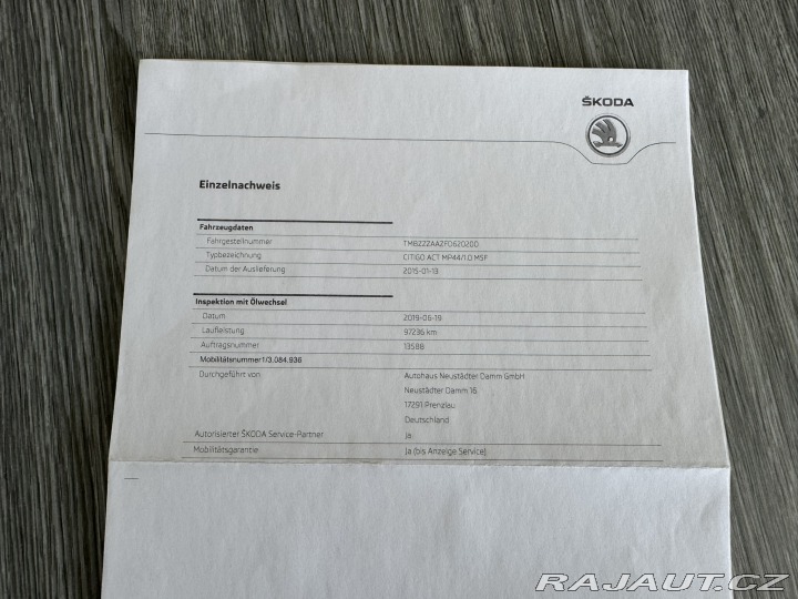 Škoda Citigo 1,0 44 KW 1. MAJ SŠ 2015