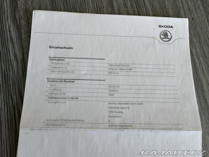 Škoda Citigo 1,0 44 KW 1. MAJ SŠ 2015