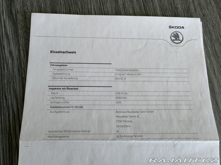 Škoda Citigo 1,0 44 KW 1. MAJ SŠ 2015