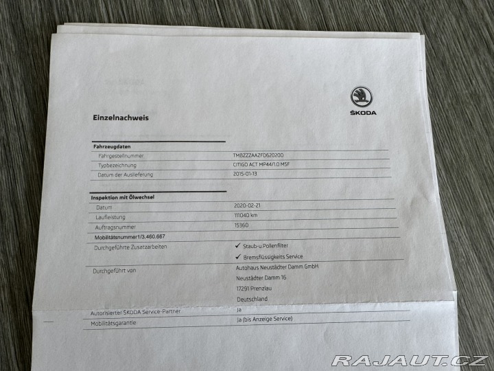 Škoda Citigo 1,0 44 KW 1. MAJ SŠ 2015