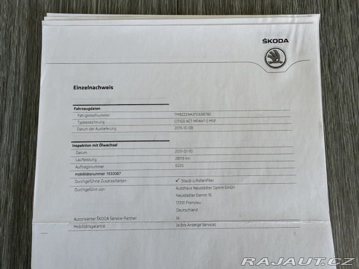 Škoda Citigo 1,0 MPI 44 KW 1. MAJ SŠA 2015