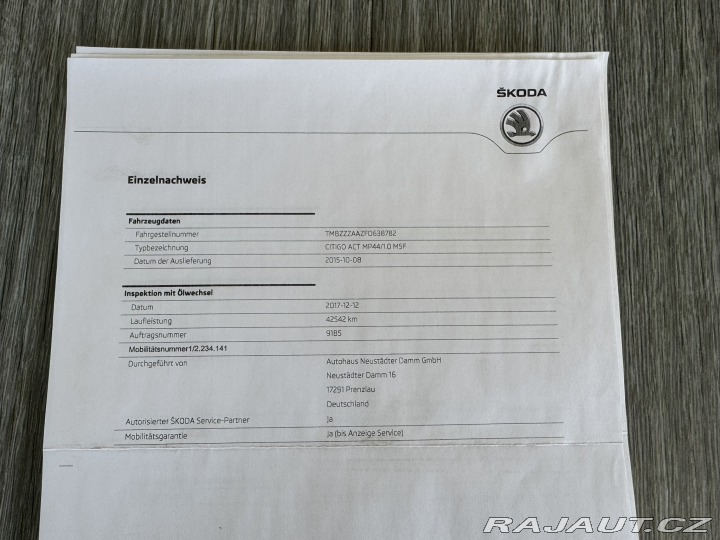 Škoda Citigo 1,0 MPI 44 KW 1. MAJ SŠA 2015