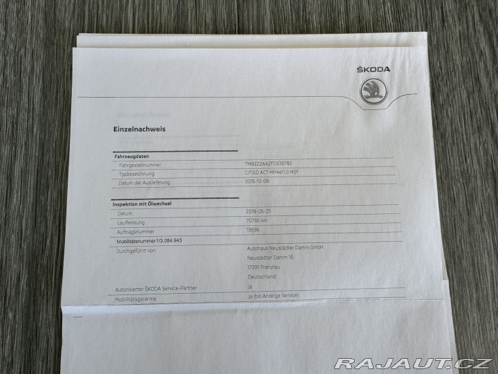 Škoda Citigo 1,0 MPI 44 KW 1. MAJ SŠA 2015