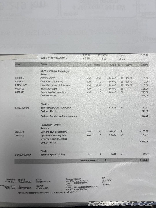 BMW M5 4.4 V8 NVISION HUD REZERV 2012