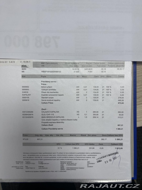 BMW M5 4.4 V8 NVISION HUD REZERV 2012