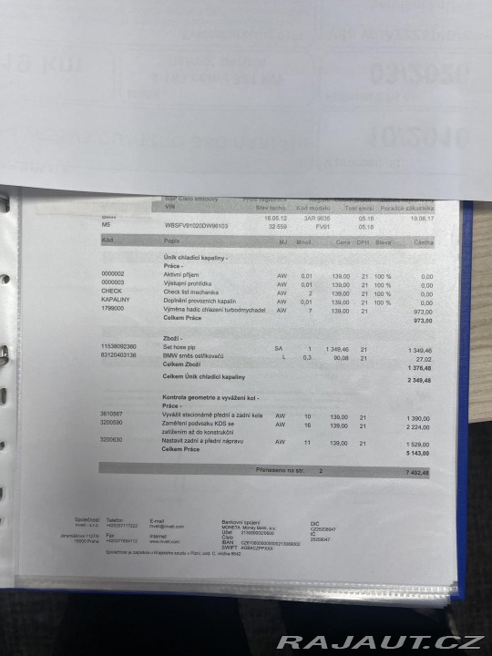 BMW M5 4.4 V8 NVISION HUD REZERV 2012