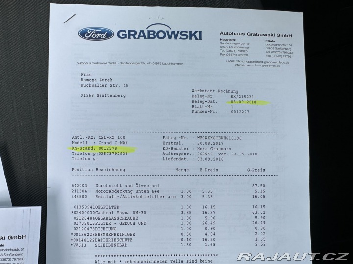 Ford Grand C-MAX 1,5TDCI 88kW TITANIUM TAŽ 2017