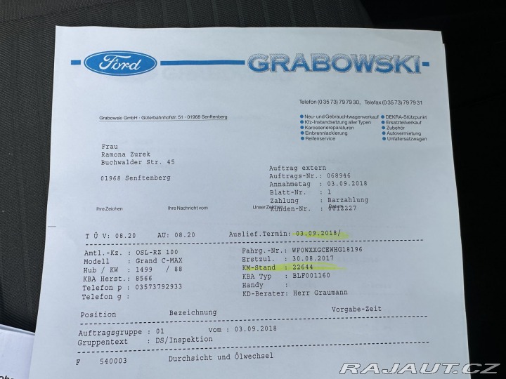 Ford Grand C-MAX 1,5TDCI 88kW TITANIUM TAŽ 2017