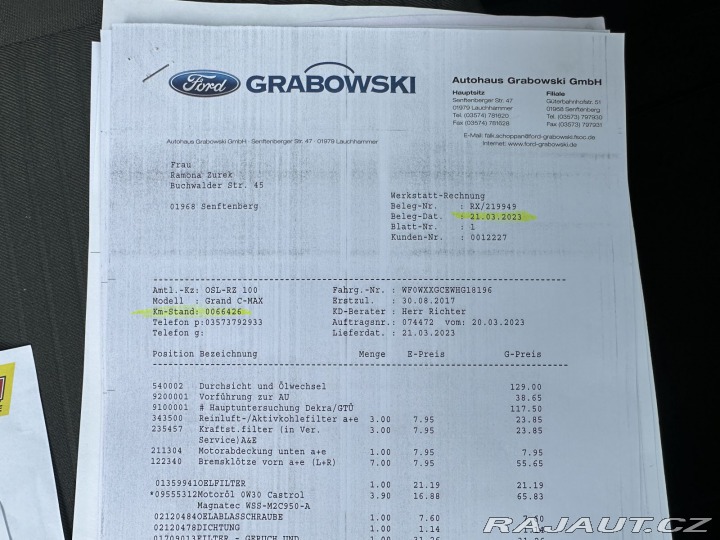 Ford Grand C-MAX 1,5TDCI 88kW TITANIUM TAŽ 2017