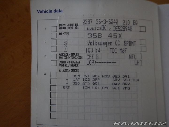 Volkswagen CC 2.0 TDI, DIGIKLIMA, TAŽNÉ 2012