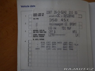 Volkswagen Passat CC 2.0 TDI, DIGIKLIMA, TA 2012