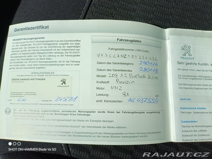 Peugeot 208 1,2 81Kw, automat 2015
