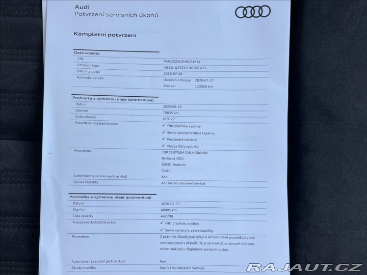Audi A6 3,0 TDi 160kW Quattro*LED 2016