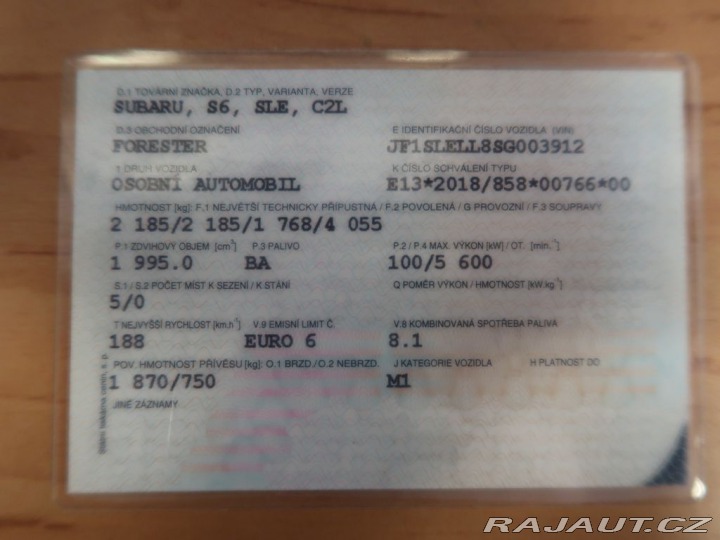 Subaru Forester 4x4 AWD COMFORT.Vůz na pr 2025