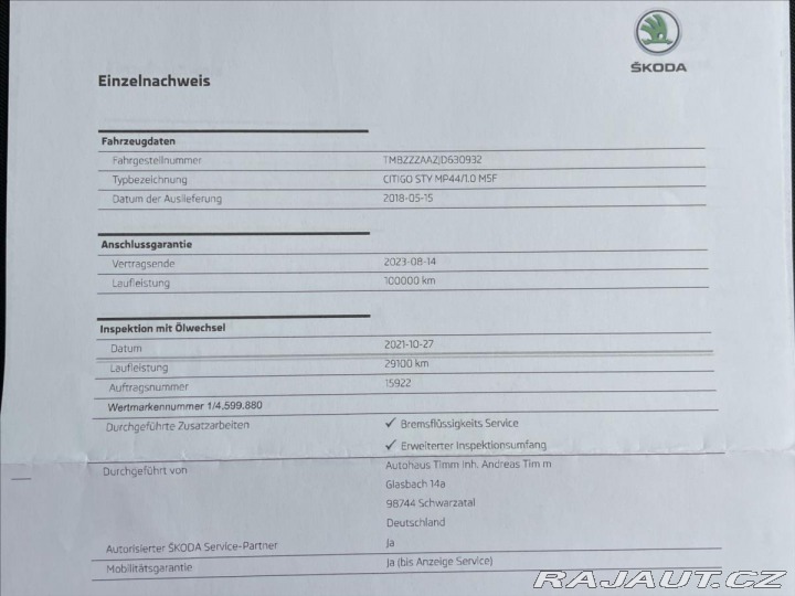 Škoda Citigo 1,0 MPi 5D Style*Klima*Vy 2018