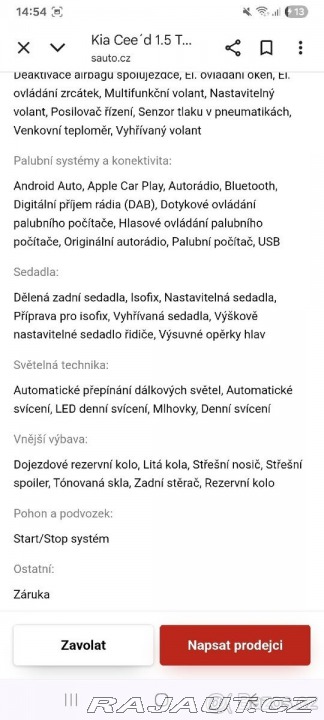 Kia Ceed 1,5   T-GDI -118kw, benzí 2022