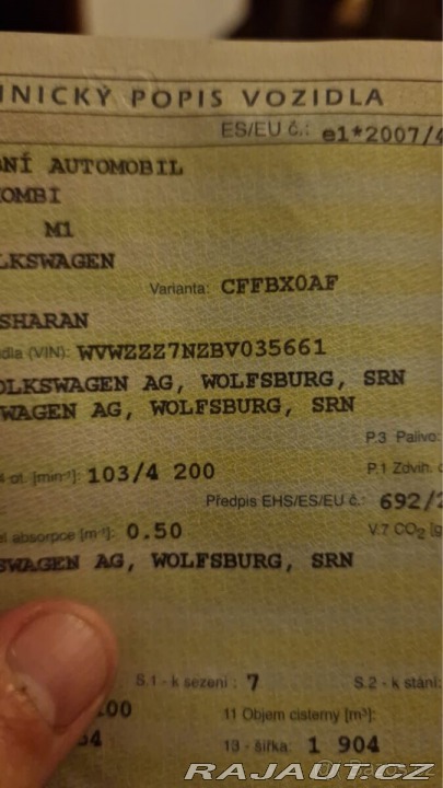 Volkswagen Sharan 2,0 2011