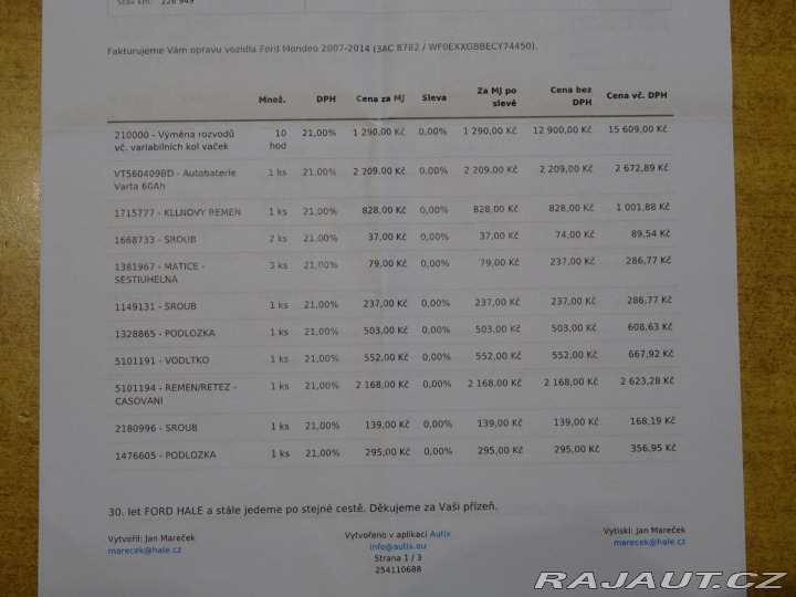 Ford Mondeo 2.0 i 149kW 2012