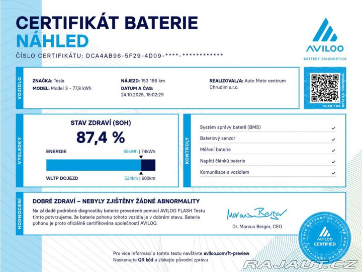 Tesla Model 3 D. Motor Performance REZE 2019