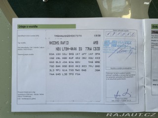 Škoda Rapid 1,2 TSI 77KW TAŽNÉ ČR 2012