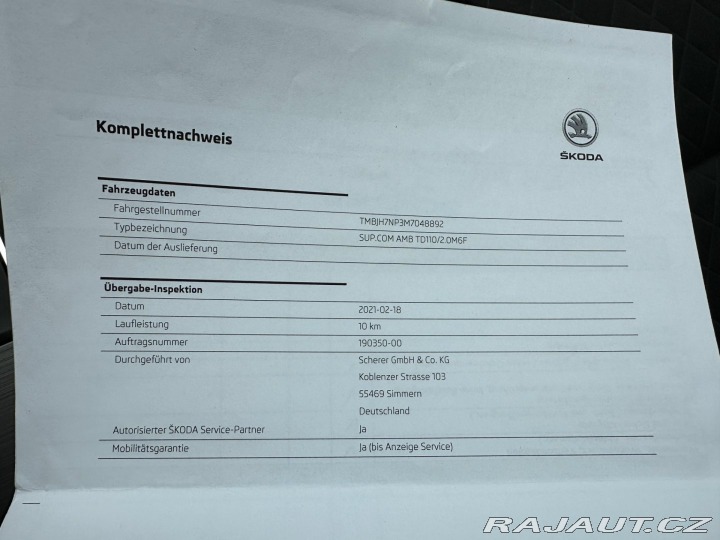 Škoda Superb 2.0Tdi 110kw Manuál 2021