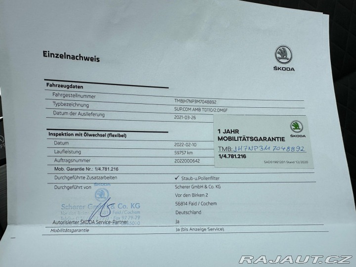 Škoda Superb 2.0Tdi 110kw Manuál 2021