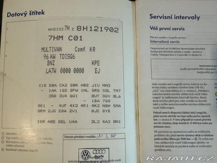Volkswagen Multivan 2.5Tdi 96kw 2008
