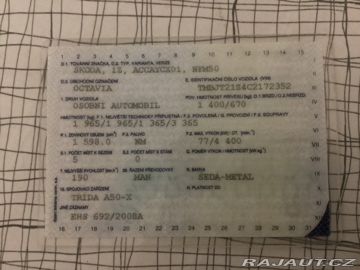 Škoda Octavia 1,6 Combi TDi 77 kw 1800