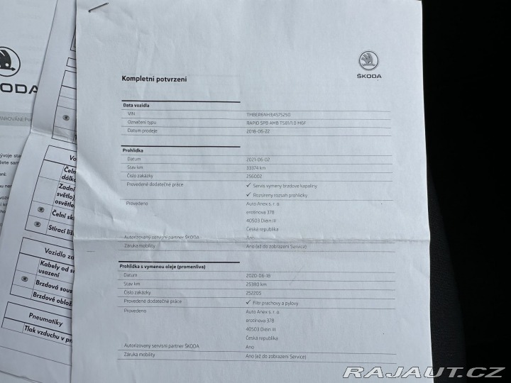 Škoda Rapid 1,0TSI 81kW 1.MAJITEL SER 2018
