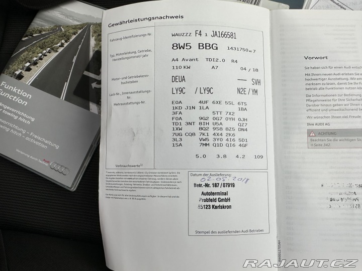 Audi A4 2,0TDI 110kW AT SPORT TAŽ 2018