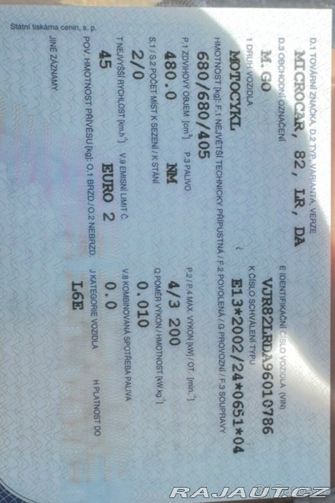 Ostatní značky Ostatní modely Microcar M. go 2018