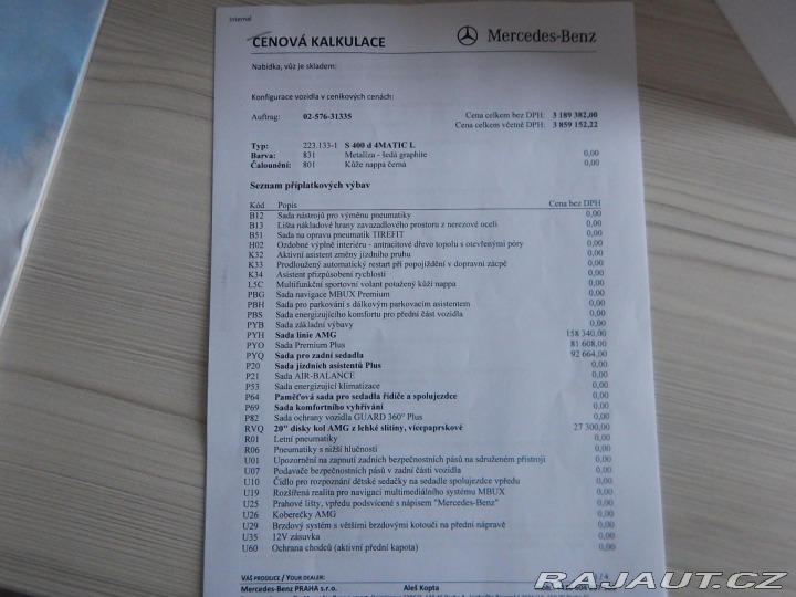 Mercedes-Benz S S 400D 4MATIC L  AMG 2023