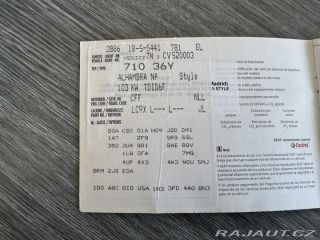 Seat Alhambra 2,0TDI 103KW TAŽNÉ 7 MÍST 2012