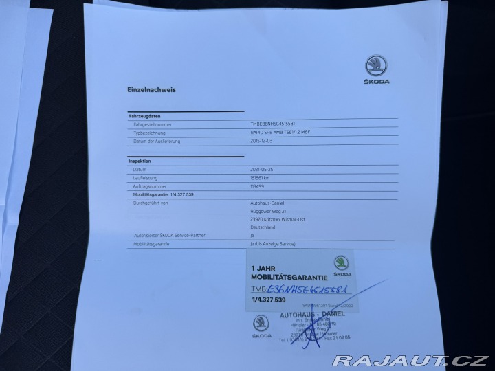 Škoda Rapid 1,2 TSI 81KW EDITION SPA. 2015