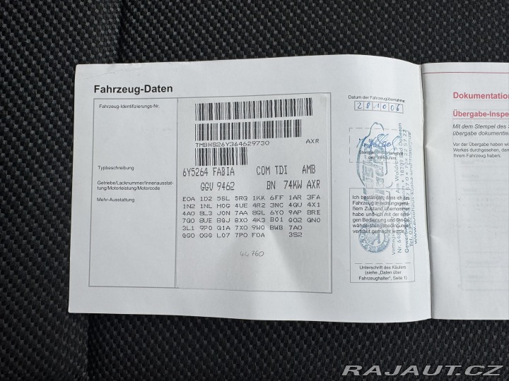 Škoda Fabia 1,9 TDI 74 KW 1. MAJ TAŽ. 2006