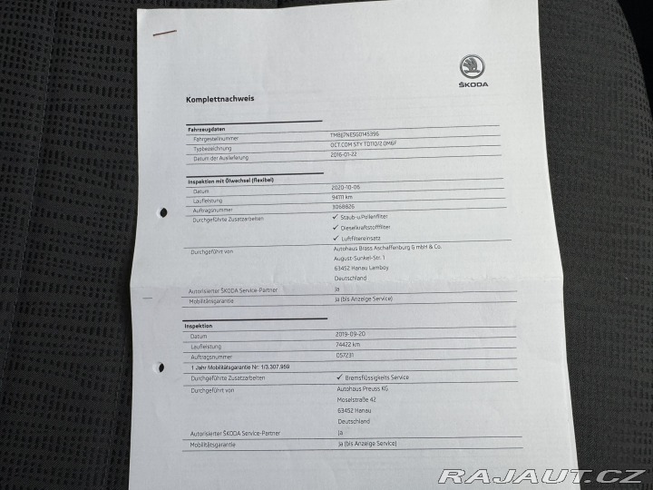 Škoda Octavia 2,0 TDI 110 KW 1. MAJ STK 2016