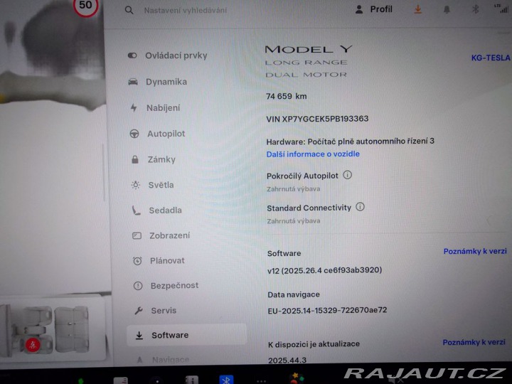 Tesla Model Y L. R.378kW SOH 93,4 PRODÁ 2023