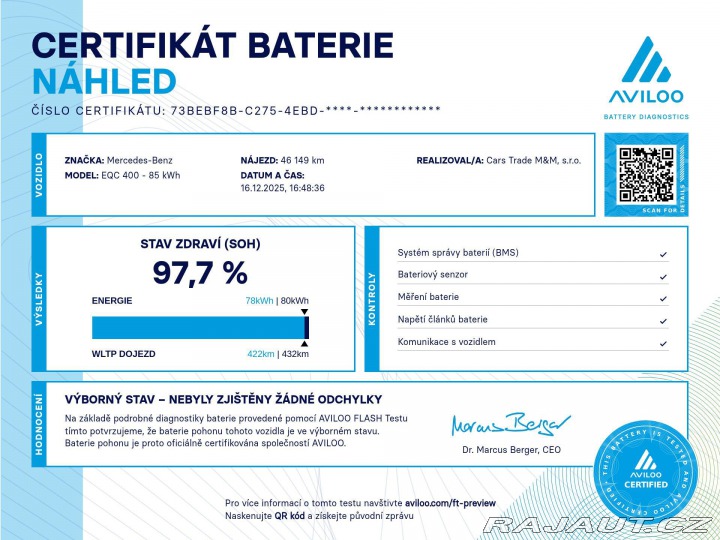 Mercedes-Benz EQC 400 4MATIC AMG ACC REZERV 2021