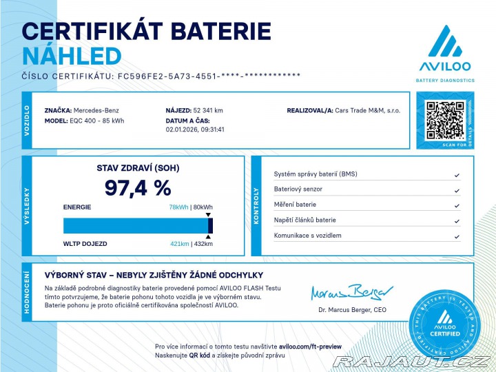 Mercedes-Benz EQC 400 4MATIC 4L-ZÁRUKA 97%S 2022