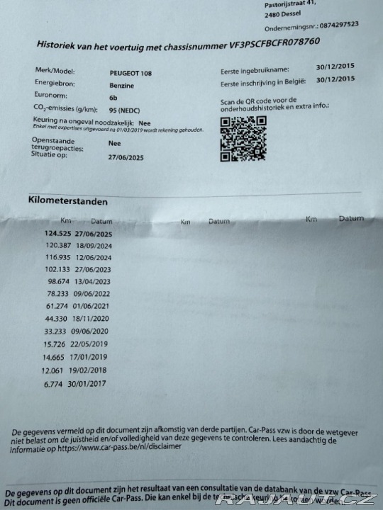 Peugeot 108 1.0 VTi Active 2015