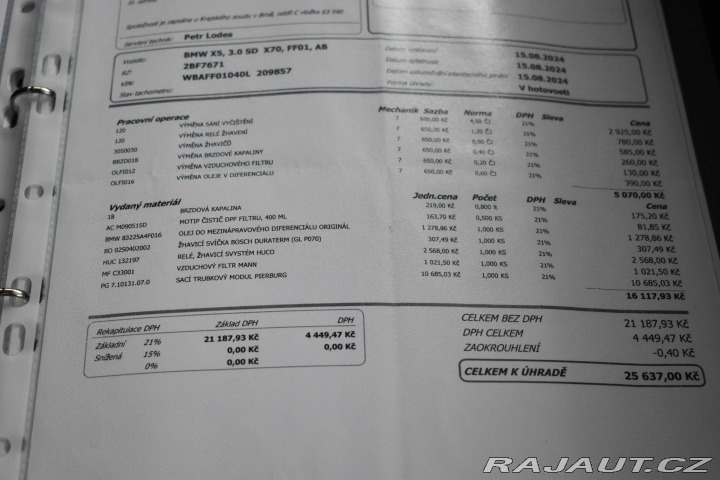 BMW X5 3.0sd xDrive REZERVACE 2008