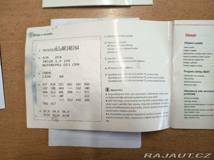 Seat Ibiza 1,2i12V Reference 51kw ČR 2010