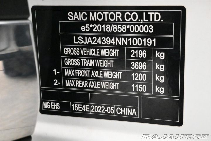 MG Ostatní modely EHS 1,5 TGI PHEV 119 kW AT Zá 2022