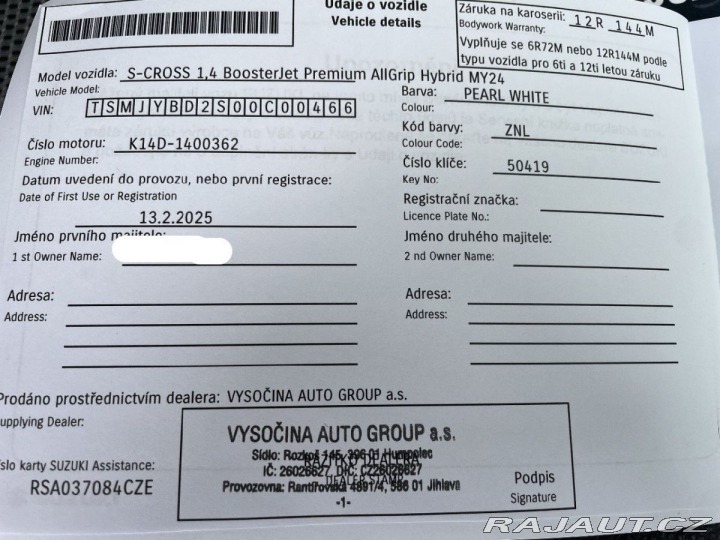 Suzuki S-Cross 1,4 BoosterJet PREMIUM Al 2025