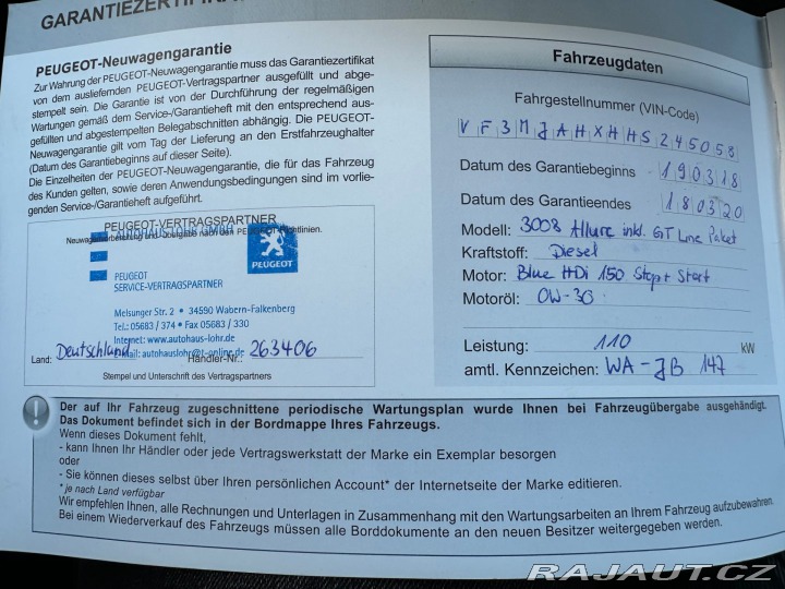 Peugeot 3008 2.0Hdi 110kw GT-Line 2018
