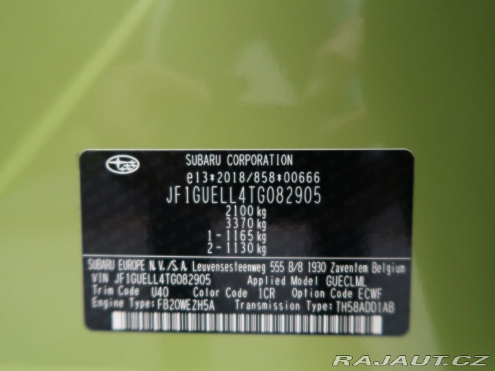 Subaru Crosstrek ACTIVE 4X4 AWD. Nová barv 2026