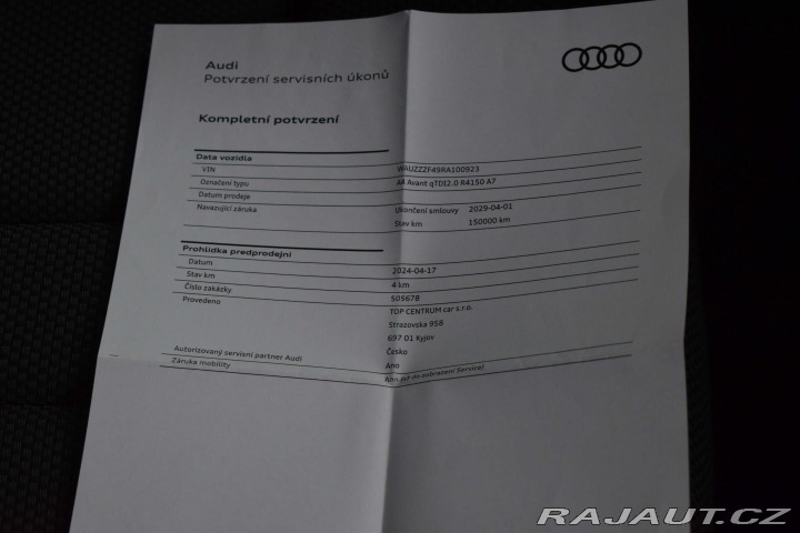 Audi A4 40TDI REZERVACE 2024