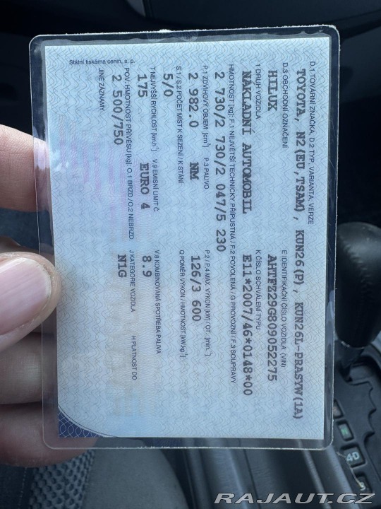 Toyota Hilux 3,0 D 4x4 AUTOMAT 2010