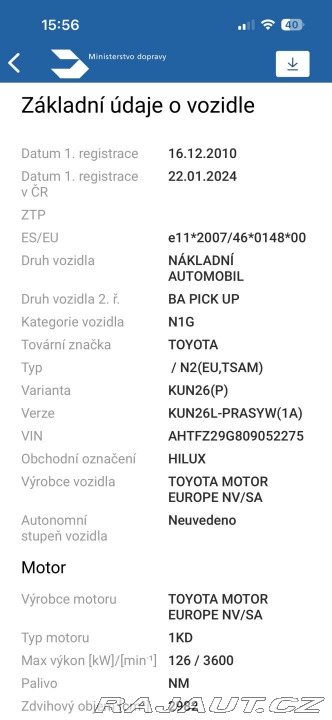 Toyota Hilux 3,0 D 4x4 AUTOMAT 2010