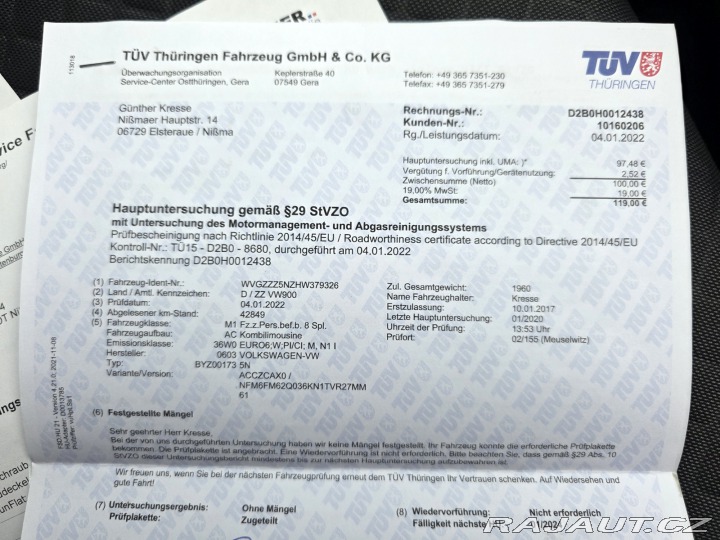 Volkswagen Tiguan 1.4 TSi řemen 92 KW 2017